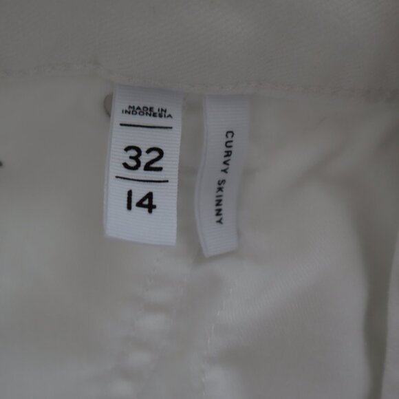 LOFT White Curvy Skinny Jeans | 32/14 - Picture 5 of 9